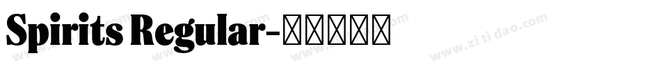 Spirits Regular字体转换